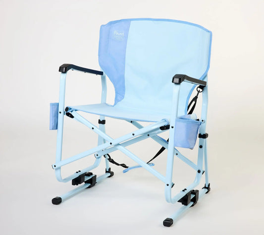 Portable Folding Rocking Chair Smooth Motion All Terrain Heavy Duty 300lbs Support